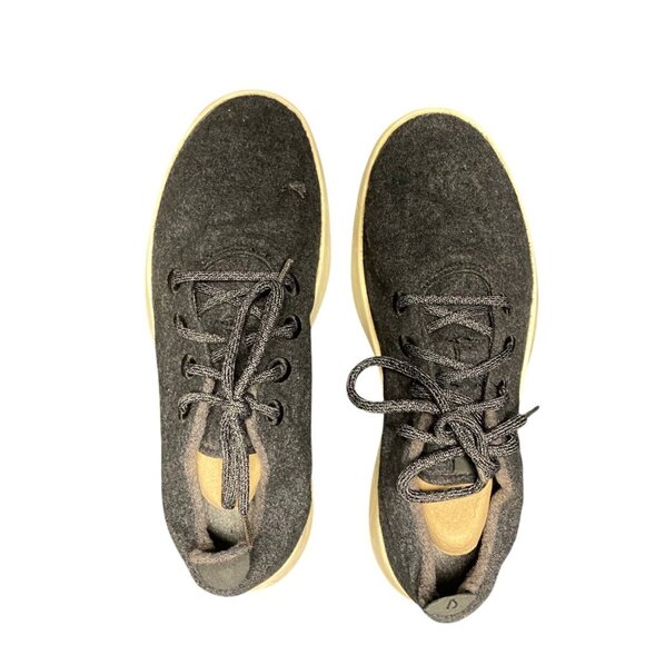 Allbirds Mens Wool Runners WRM11 Black Lace-Up Sneakers With Minor Wear - Picture 13 of 16